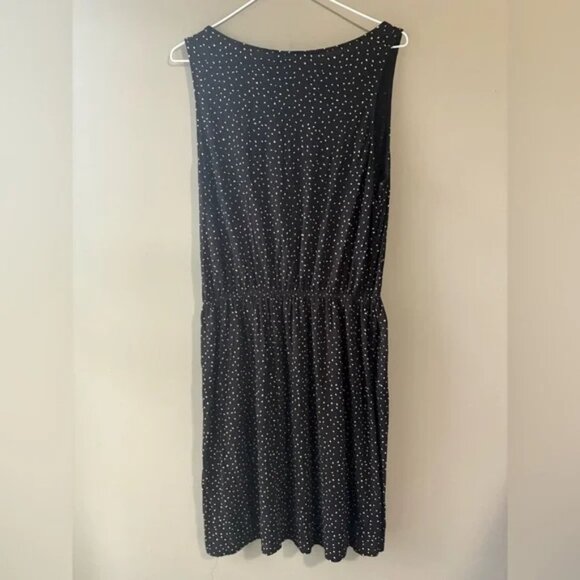 H&M size M light airy Black Polka Dot Dress casual spring summer - Picture 2 of 7